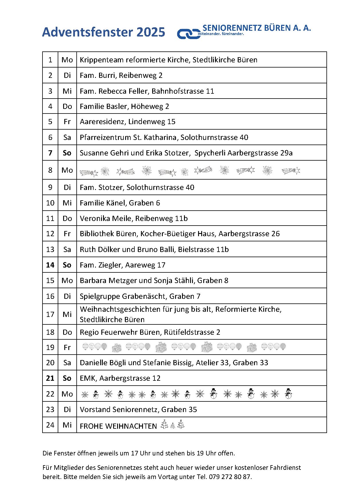 Adventsfenster 2025 Adventsfenster 2025